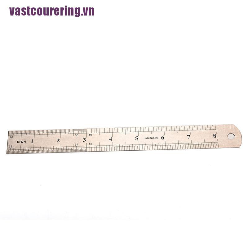Chuyển Phát Nhanh♥Thước Đo Kim Loại Hai Mặt Độ Chính Xác Cao 20cm