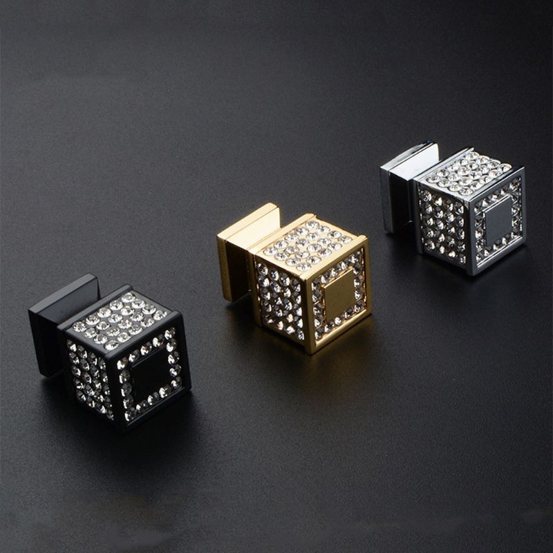 Tay Nắm Cửa Tủ Đính Đá Giả Kim Cương Sang Trọng