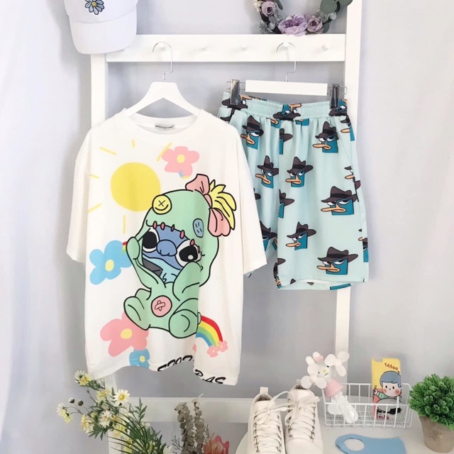 Áo Thun 3D Em Bé-Set Cartoon Unisex Ảnh Thật 100%