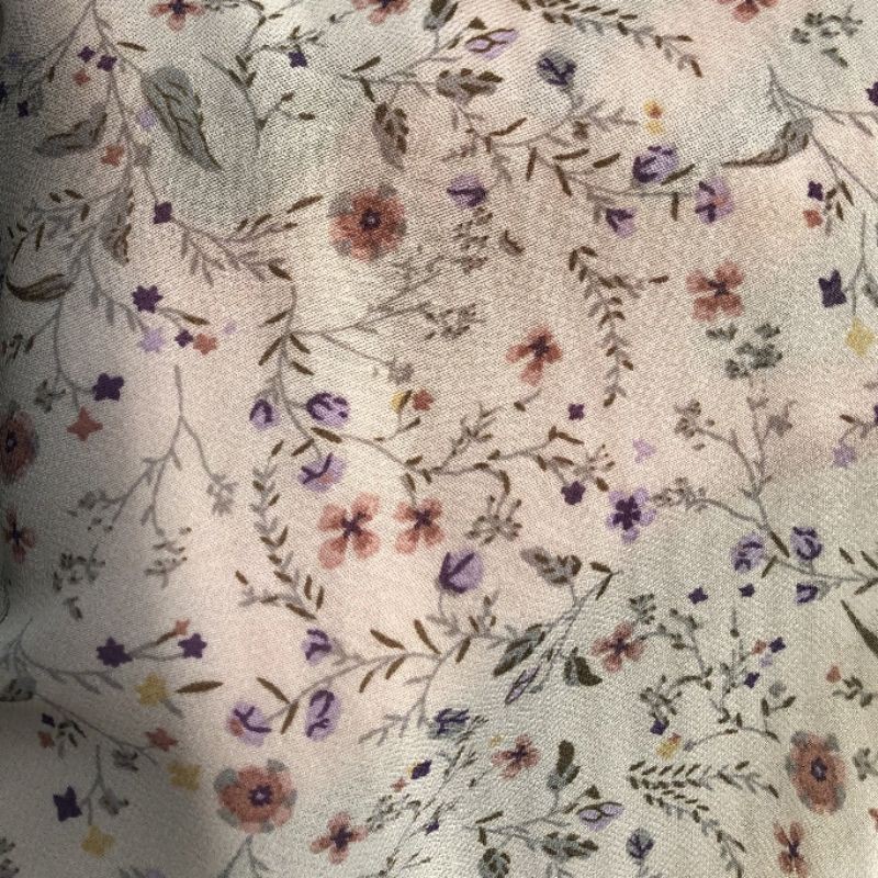 Kimono Ngắn Họa Tiết Kem Hoa Tím Hồng | BigBuy360 - bigbuy360.vn