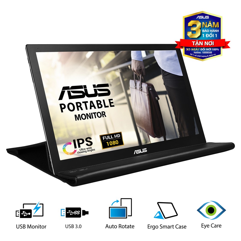 Màn Hình Di Động ASUS MB169B+/BR+ 15.6'' Full HD (1920x1080) IPS Nhỏ Gọn (Ko Cảm Ứng)