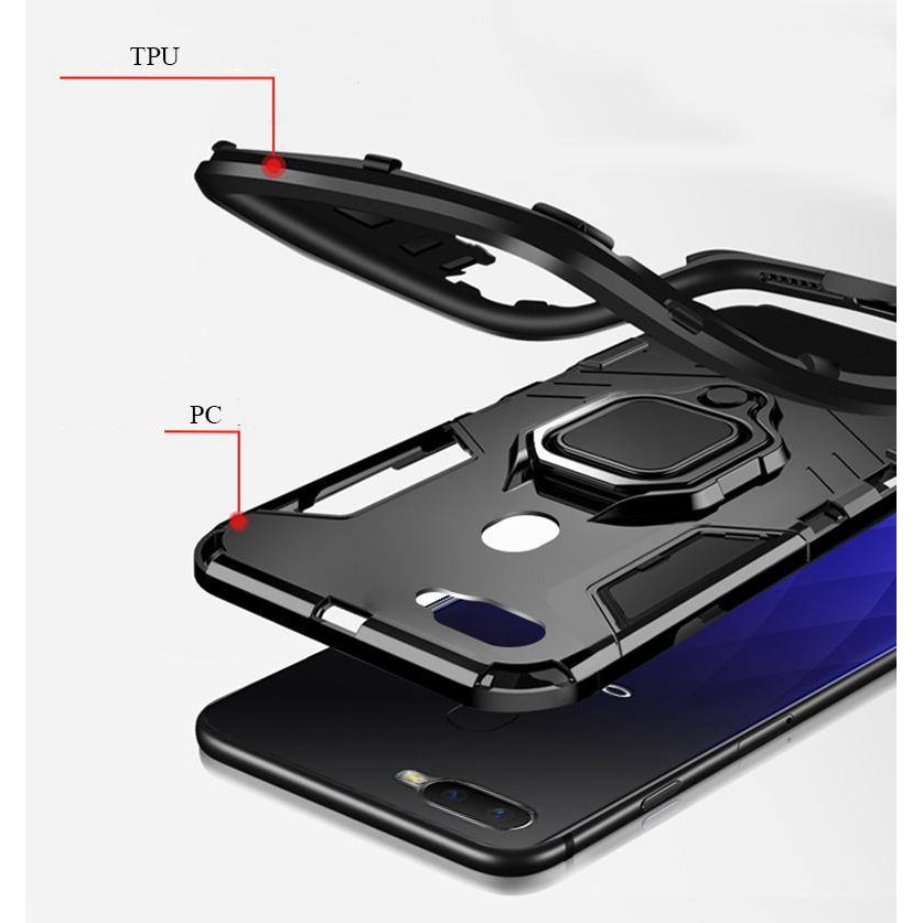 Ốp lưng ❤️FREESHIP❤️ Ốp lưng oppo a5s, a7, a12, a3s, a5 2018, oppo f9 Ironman chống sốc kèm iring chống lưng