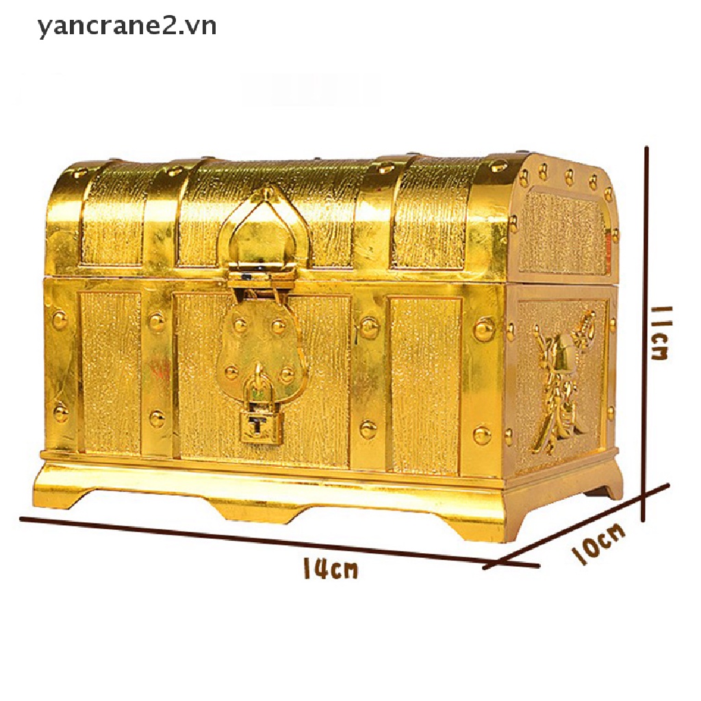 1 Hộp Kho Báu Cổ Điển Có Khóa Trang Trí Tiệc