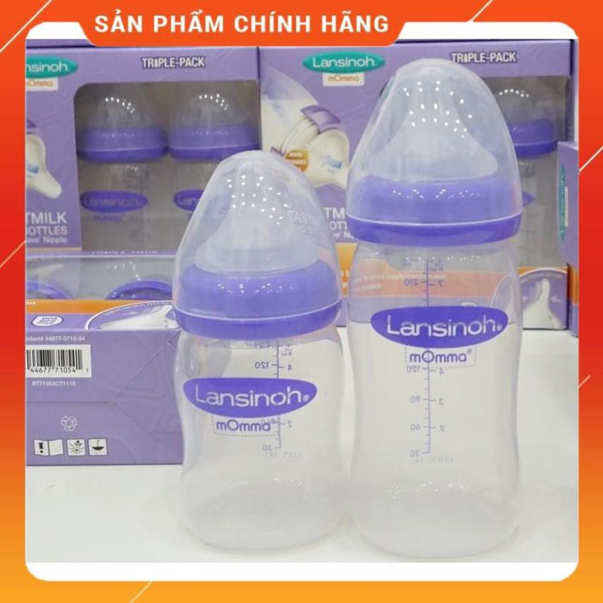 ( Đủ size S, M, L) Bình sữa Lansinoh Momma 160ml/240ml chính hãng [Giá Sập Sàn]