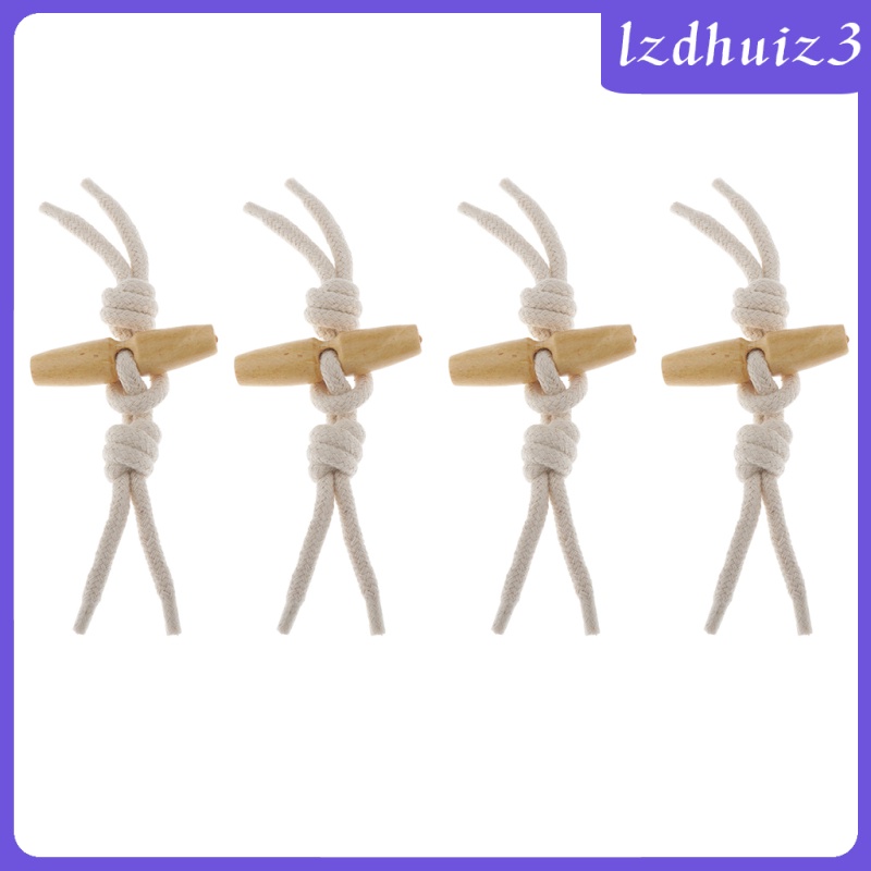 Set 4 Nút Gỗ Đá Quý Sang Trọng Kèm Dây May Áo Khoác