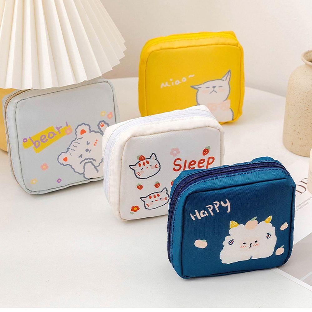 Túi Đựng Đồ Trang Điểm / Thẻ Tín Dụng Họa Tiết Gấu Hoạt Hình Phong Cách Hàn Quốc