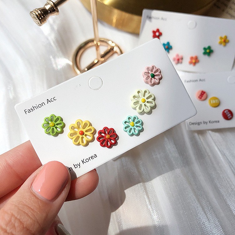 Khuyên Tai Bạc 925 Thiết Kế Hình Bông Hoa Thời Trang Nữ Dễ Thương