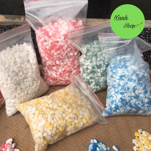 1KG Đá Sỏi Đủ Màu Trang Trí Mặt Chậu Cây,Bể Thủy Sinh