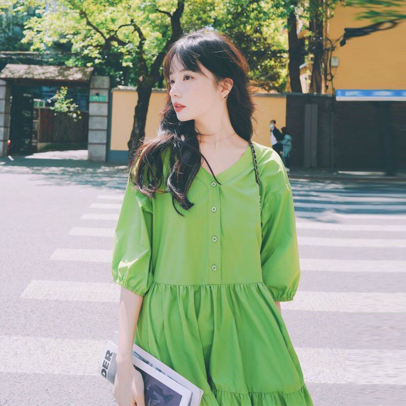 ĐẦM BABYDOLL XANH