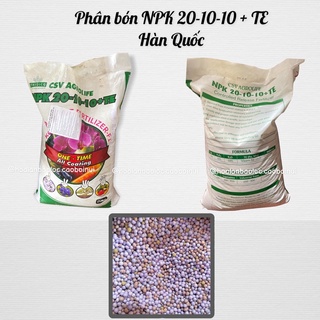 1kg phân tan chậm npk 20-10-10+te agrolife hàn quốc