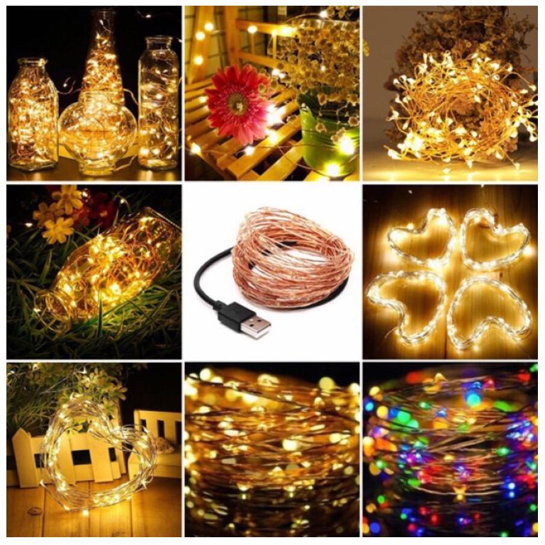 Dây đèn Led fairylight ,dây đèn đom đóm 3 mét dùng pin