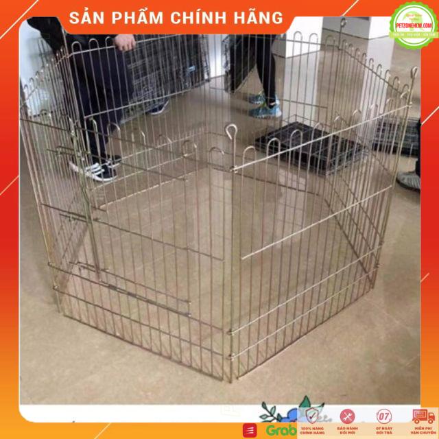 Quây cho chó 💝 FREESHIP 💝 Hàng rào inox và sắt sơn tỉnh điện vân đá 6 tấm 63cm x 63cm | cũi chó | PetZoneHCM