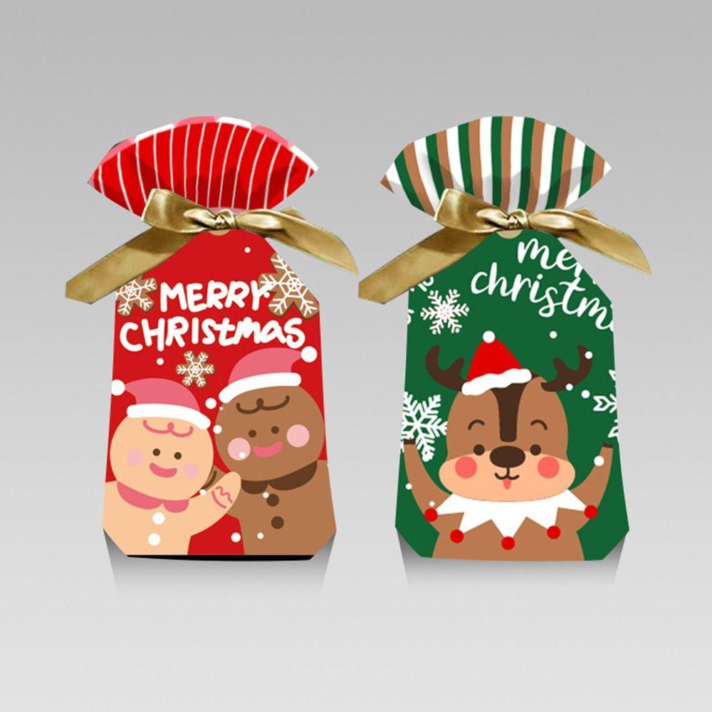 CONOPERY Bộ 50 Túi Nhựa Đựng Kẹo Họa Tiết Giáng Sinh Dễ Thương