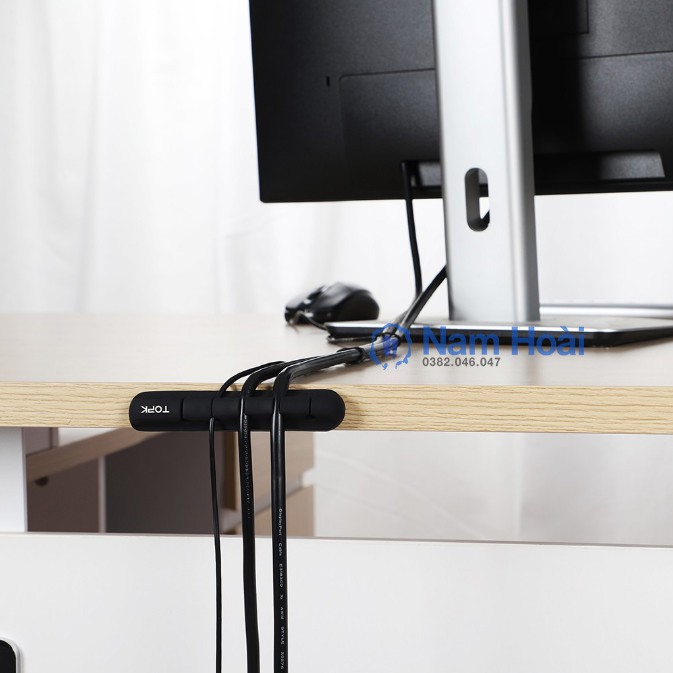 Đế Kẹp Dây Cáp hiệu TOPK L16 Sắp Xếp Gọn Gàng Trên Bàn Làm Việc Dán Kẹp Cố Định Chống Rối Cáp Sạc Dây Chuột Bàn Phím