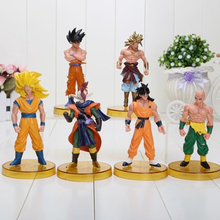 Bộ 6 mô hình nhân vật hoạt hình Dragon Ball bằng DragonBall Dragon Ball Z Figure Figurine Gokou Son Gohan Vegeta