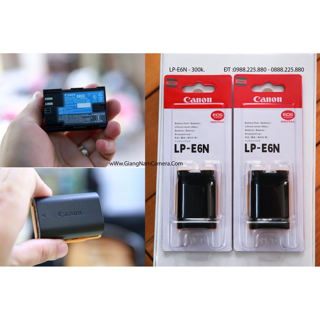 Pin Canon LP-E6N đời mới hàng chuẩn dùng cho Canon 5D4 , 6D2 , 5D3 , 5D2 , 60D ,70D , 80D , 7D , 6D , 7D2 , 5DS