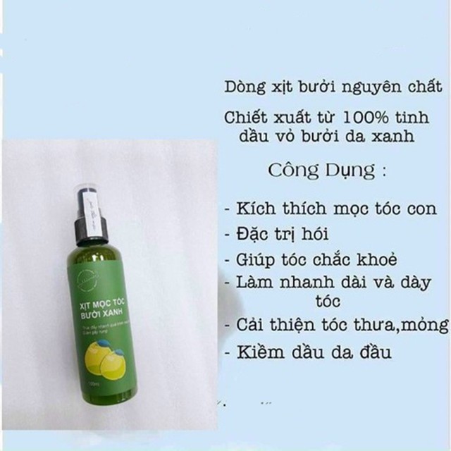 Xịt Tinh Dầu Bưởi Xanh Kích Thích Mọc Tóc Ngăn Rụng Tóc 100ML