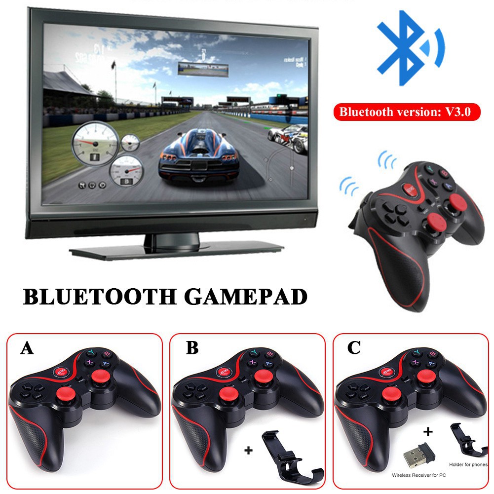 Tay cầm chơi game T3 không dây kết nối Bluetooth S600 STB s3vr - Hàng nhập khẩu