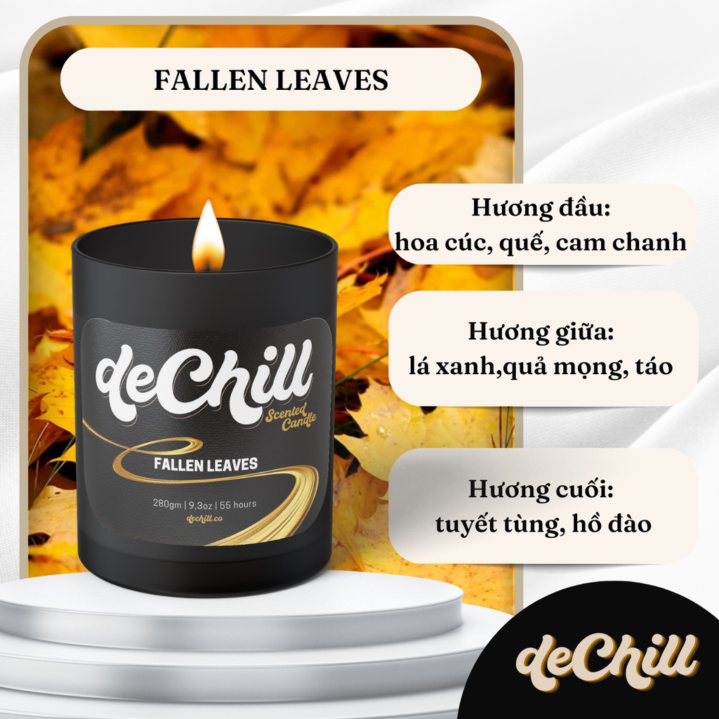 Nến thơm hũ đen nắp gỗ Vintage Dechill BAY CONCEPT  tinh dầu tự nhiên cao cấp an toàn thư giãn khử mùi