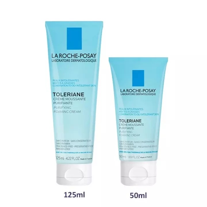 Sữa rửa mặt LA ROCHE POSAY , Sữa rửa mặt tạo bọt Toleriane Purifying Foaming Cream cho da nhạy cảm, kích ứng 50ml-125ml