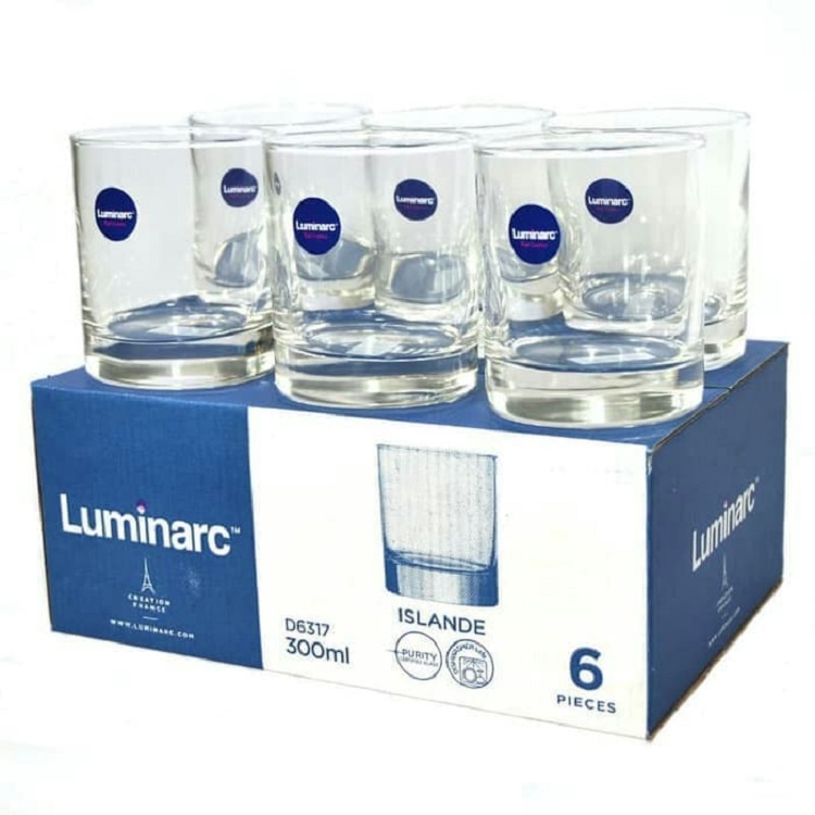 Bộ 6 Cốc Thủy Tinh Chịu Nhiệt  Luminarc Islande E5883 Dung Tích 200ml