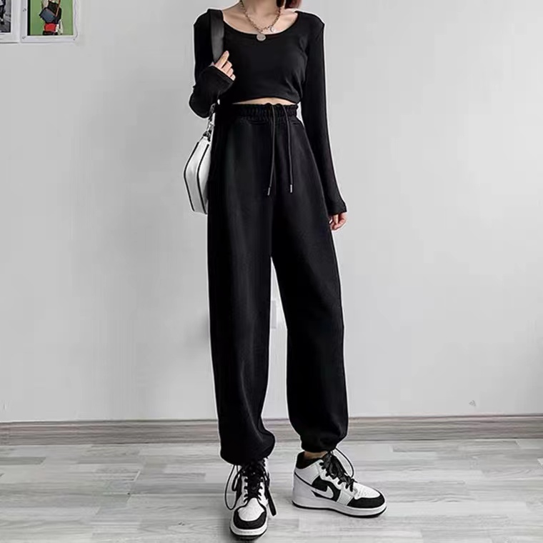 NRVP Quần Thể Thao Ống Rộng Phong Cách Hàn Quốc