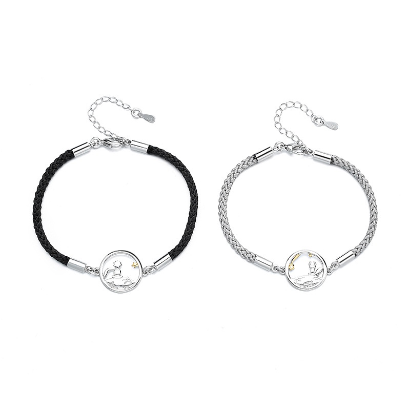 Vòng Tay Dây Bện Mặt Hình Hoàng Tử Bé Và Chú Cáo Cho Cặp Đôi