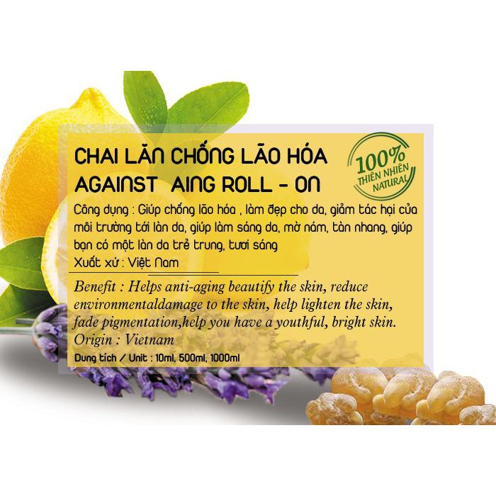 Chai Lăn Chống Lão Hóa giúp chống lão hóa làm đẹp cho da giảm tác hại của môi trường tới làn da PUREVESS 10ml