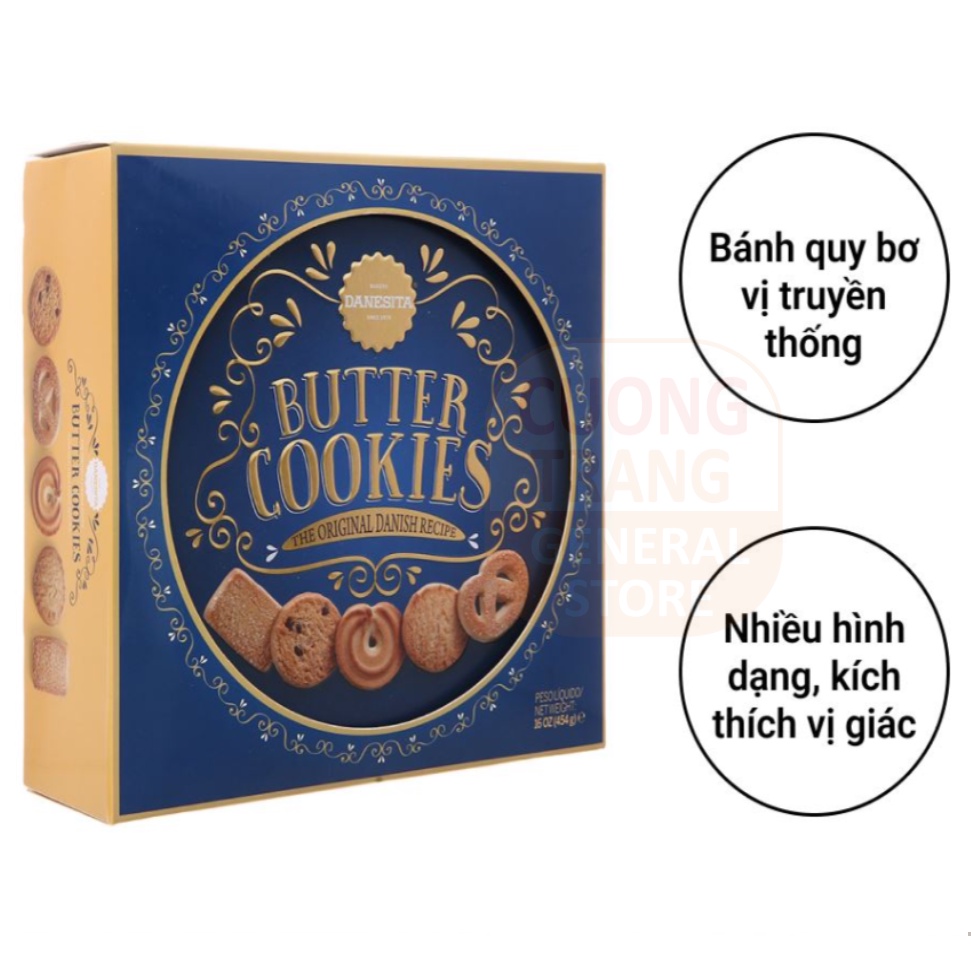 Hộp bánh qui bơ vị truyền thống Danesita 454g