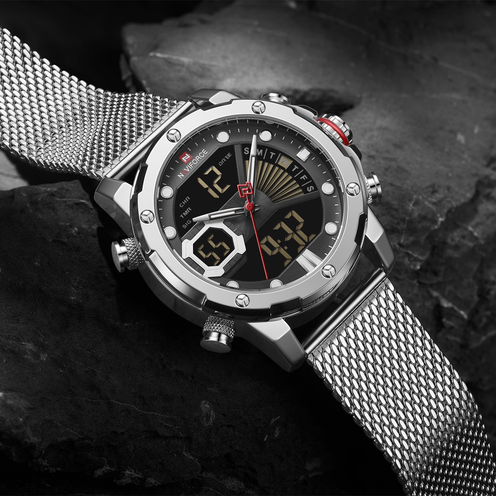 Đồng Hồ Thể Thao Naviforce 100% Chính Hãng Bằng Thép Không Gỉ Chống Thấm Nước Phát Quang Kèm Hộp Đựng