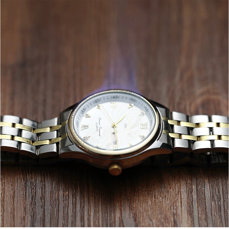 Đồng hồ nam, chính hãng Kingnuos,2 loại dây thép và dây da cao cấp, đồng hồ chống nước chống xước tốt -BH 1 NĂM