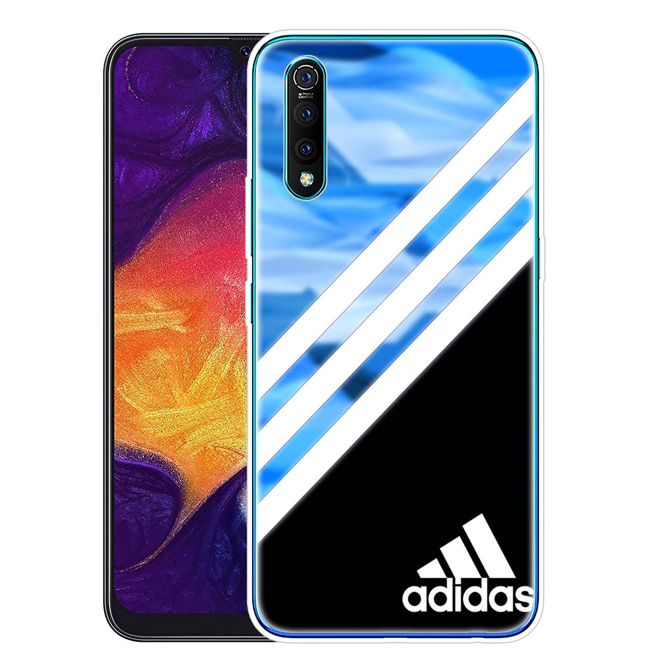 Ốp lưng silicone họa tiết logo Adidas cho Samsung Galaxy A11 A51 A01 A10 A20 A30 A50 A20S A30S A01 A10S