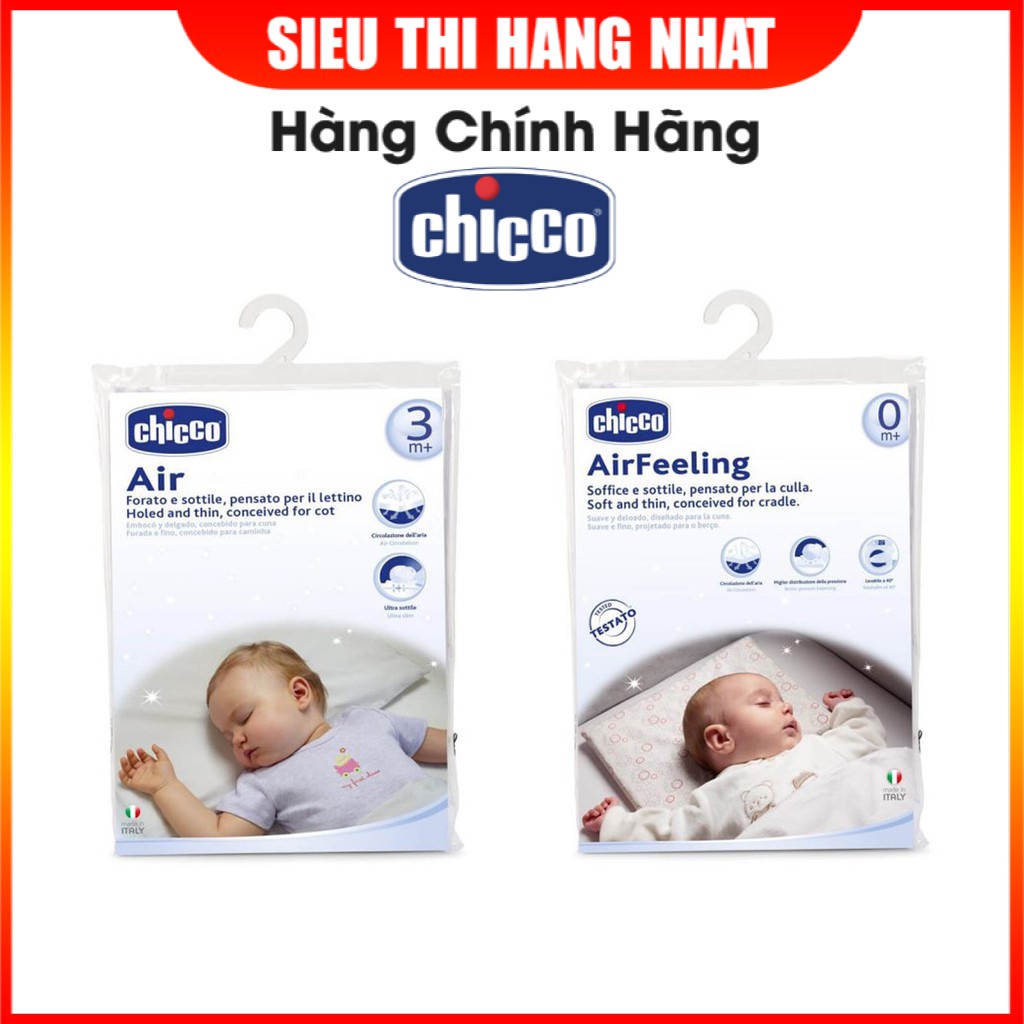 Gối chống bẹt đầu thoáng khí Airfeeling Chicco, thoáng khí Air Chicco