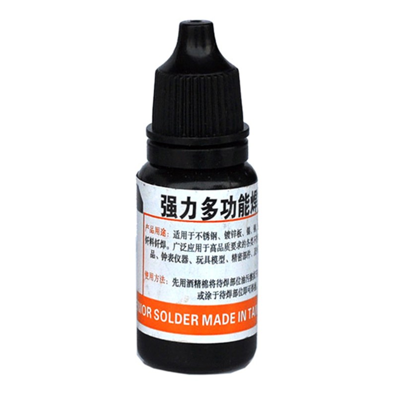 Dung dịch hàn flux rosin 35ml mạnh mẽ không cần làm sạch dùng cho thép không gỉ/ tấm trắng/ sắt/ pin 18650