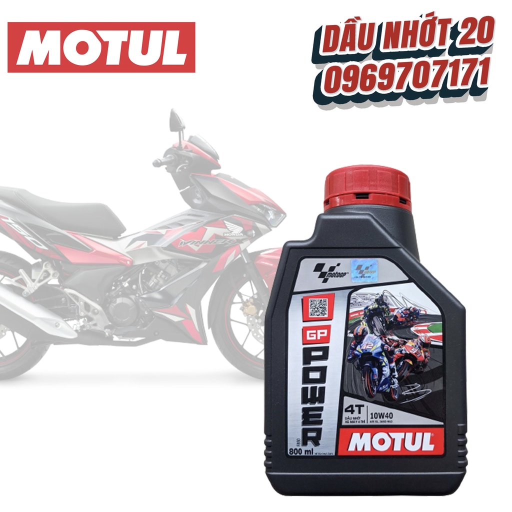 Dầu nhớt xe số Motul GP Power 4T 10W40 SL MA2 800ml & 1 Lít Gốc Khoáng