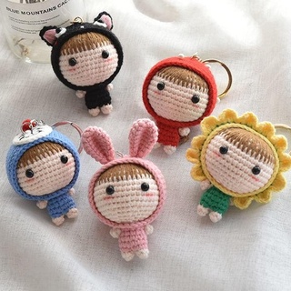 Móc khóa Búp bê bằng len handmade _ Có sẵn