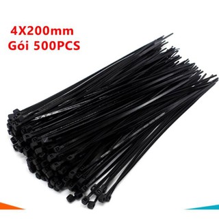 Dây thít 4x200mm màu đen gói 500pcs