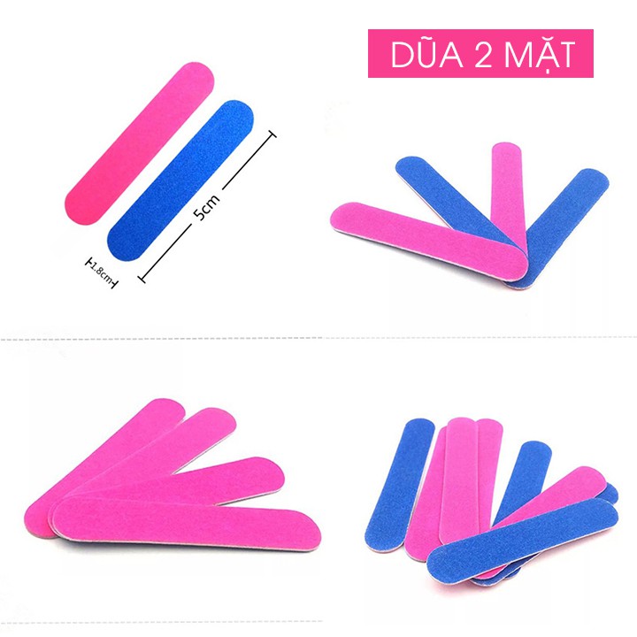 Dũa mini 2 mặt - dụng cụ dán móng tay Nail wraps
