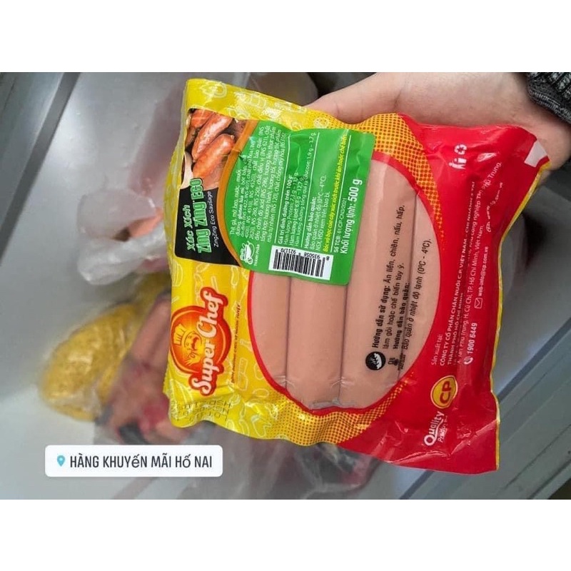 XÚC XÍCH CP VEALZ 500g , XÚC XÍCH ĐÔNG LẠNH CP CÁC LOẠI