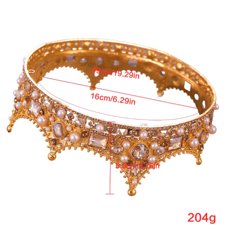 Vương Miện Công Chúa Đính Đá Và Ngọc Trai Thanh Lịch Cho Nữ