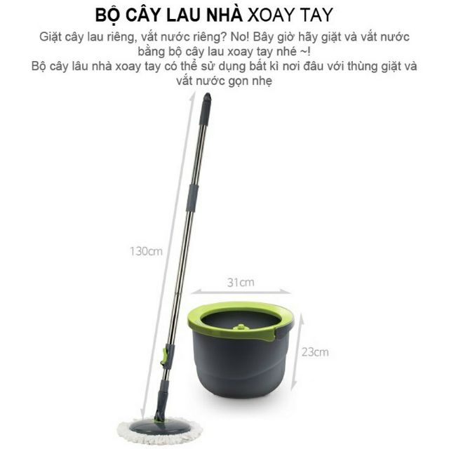 Bộ lau nhà Mini Spin Mop Lock&amp;Lock ETM498