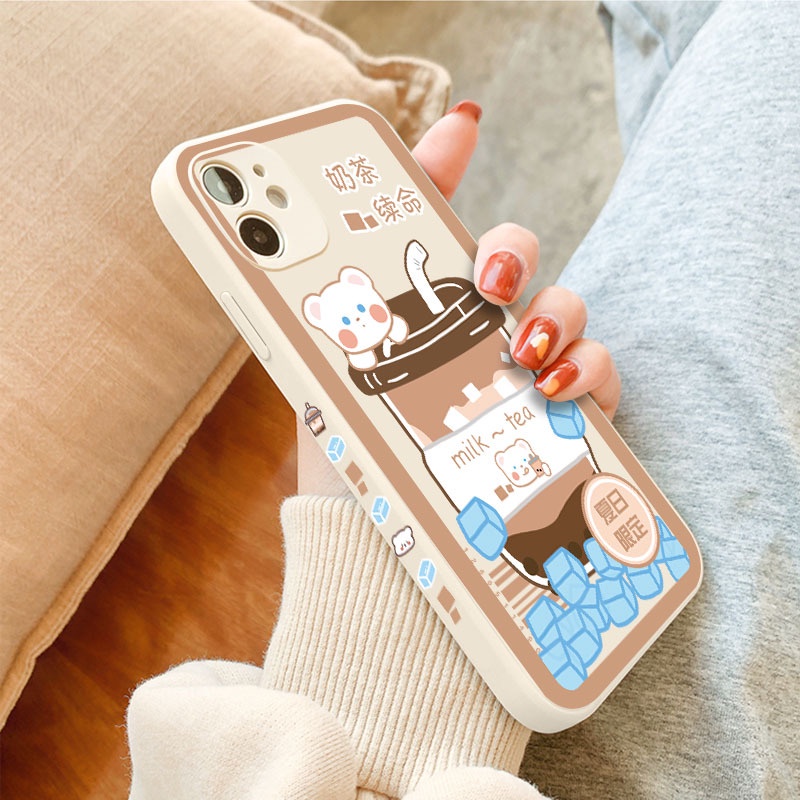 Ốp lưng Gấu Milk Tea cho iphone 7plus/8plus/x/xs/xs max/11/11pro max/12/12pro max.