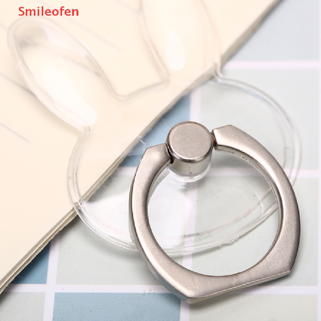 1 Nhẫn Đeo Ngón Tay Giữ Điện Thoại Trong Suốt Dễ Thương Mới