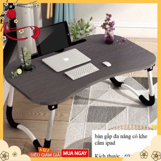 Bàn học ☀️FREESHIP ☀️  bàn gáp học sinh_sinh viên (có khe cắm điện thoại) chân sơn tĩnh điện