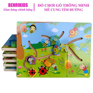 Đồ Chơi Gỗ Bảng Mê Cung Tìm Đường Benrikids Giúp Bé Phát Triển Trí Não