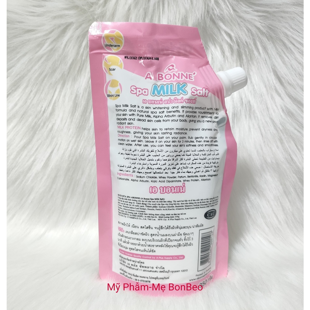 Muối tắm sữa bò tẩy tế bào chết A Bonne Spa Milk Salt Thái Lan 350gr