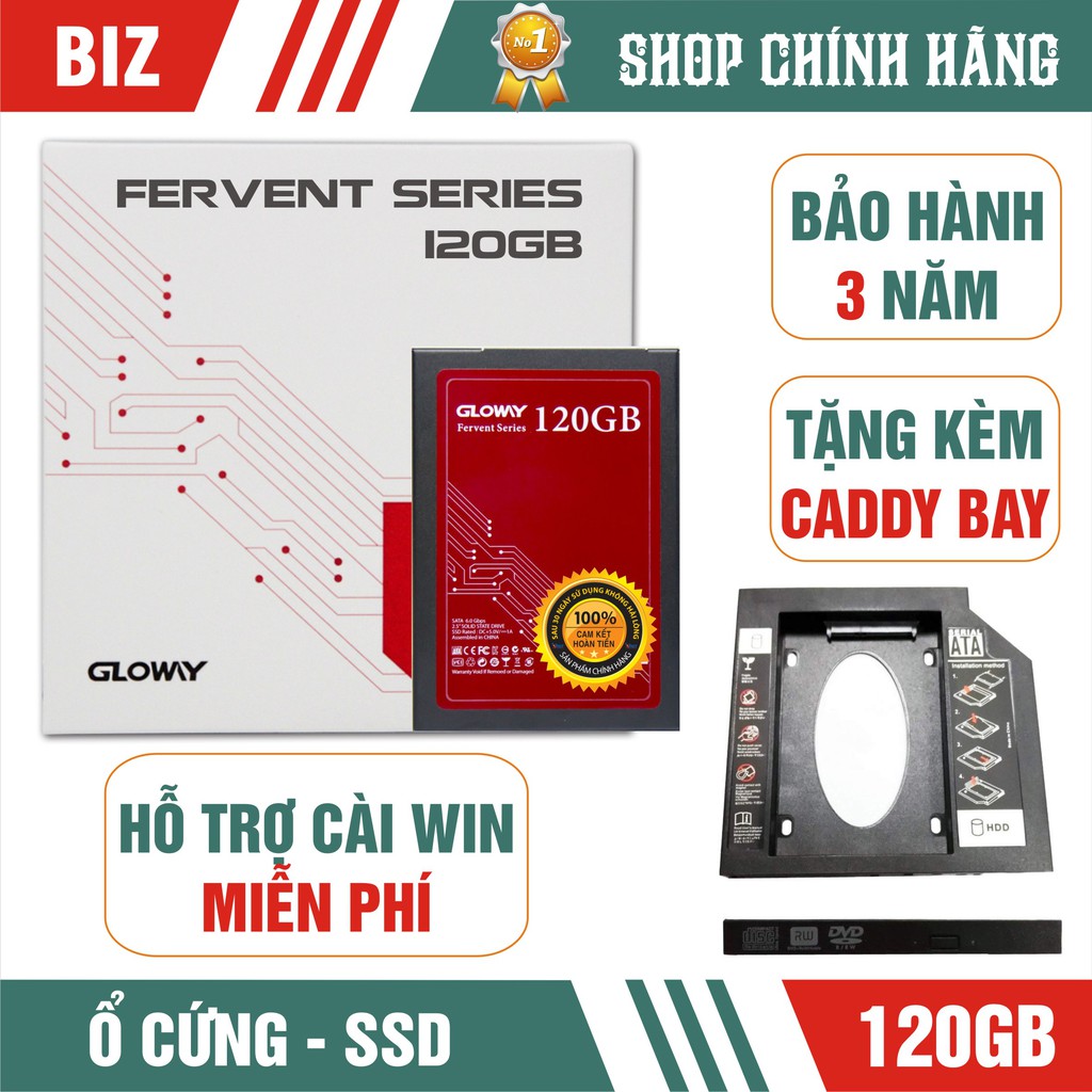 [COMBO] Ổ cứng SSD 120GB Gloway + Caddy bay !!!