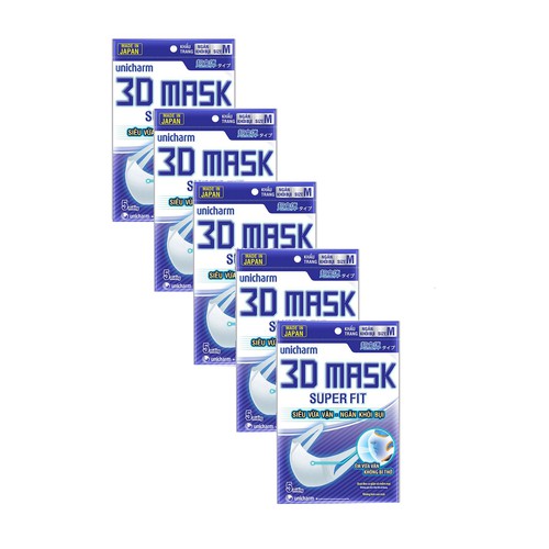 Khẩu Trang Unicharm 3D Mask Superfit Ngăn Khói Bụi