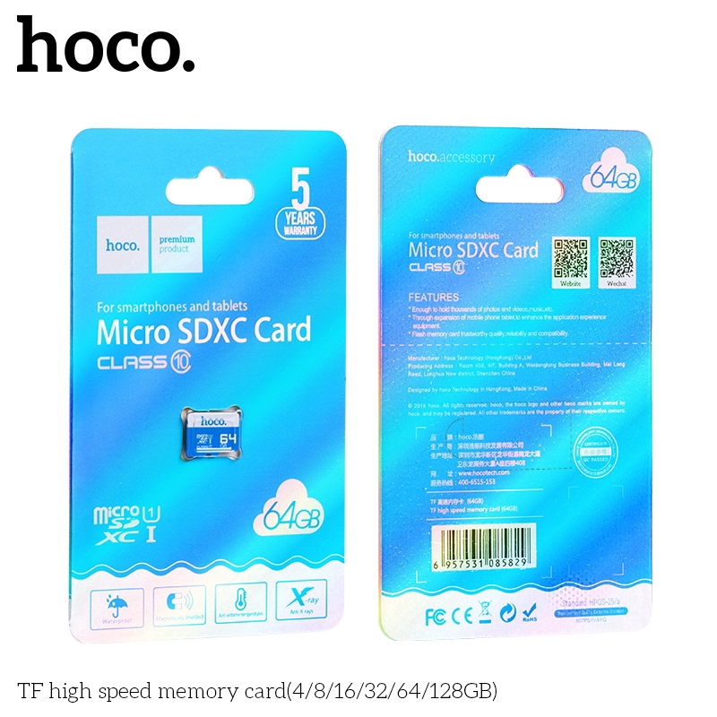 Thẻ Nhớ Micro SD Hoco Class 10 Dung Lượng 64GB 32GB 16GB 8GB 4GB - Tốc Độ Đọc 40-95Mb/s - Bảo Hành 5 Năm | BigBuy360 - bigbuy360.vn