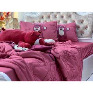 Bộ 5 chăn ga/drap áo gối thun siêu lạnh ý 5d